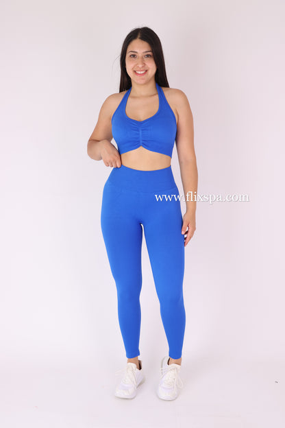 Conjunto Deportivo Calza Push Up con Pretina en V + Top Deportivo – Alta Calidad YJ164