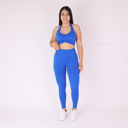 Conjunto Deportivo Calza Push Up con Pretina en V + Top Deportivo – Alta Calidad YJ164