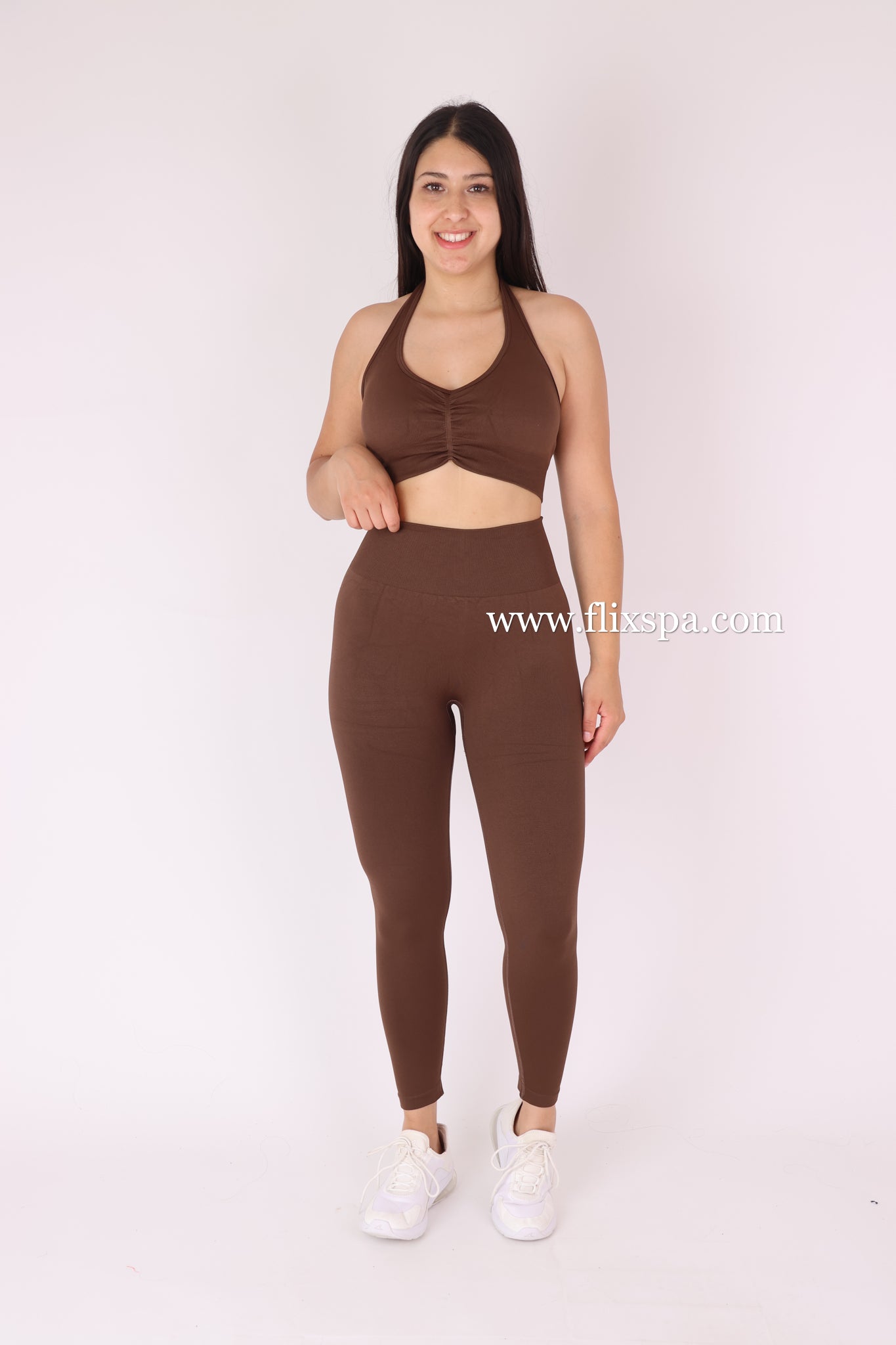 Conjunto Deportivo Calza Push Up con Pretina en V + Top Deportivo – Alta Calidad YJ164