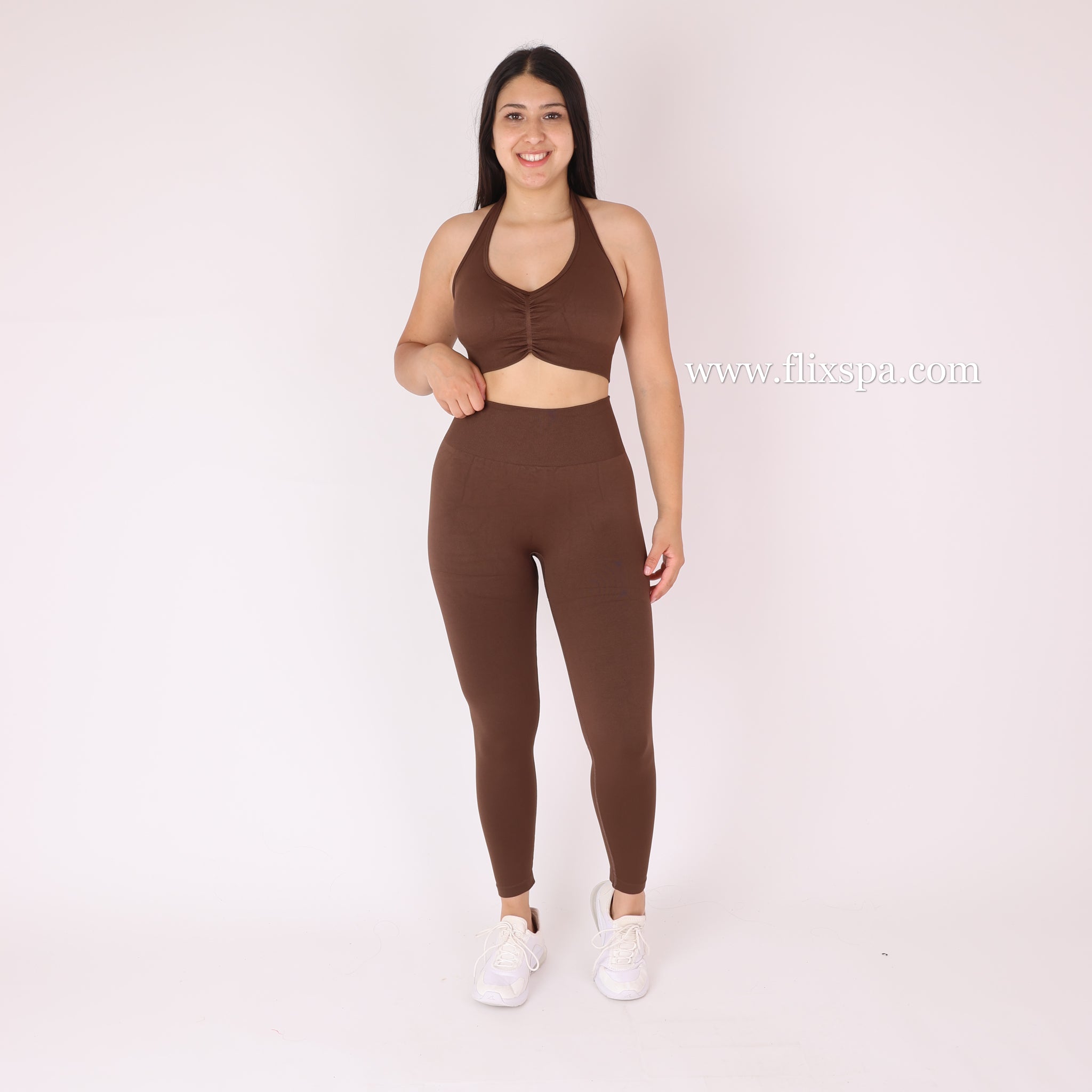 Conjunto Deportivo Calza Push Up con Pretina en V + Top Deportivo – Alta Calidad YJ164