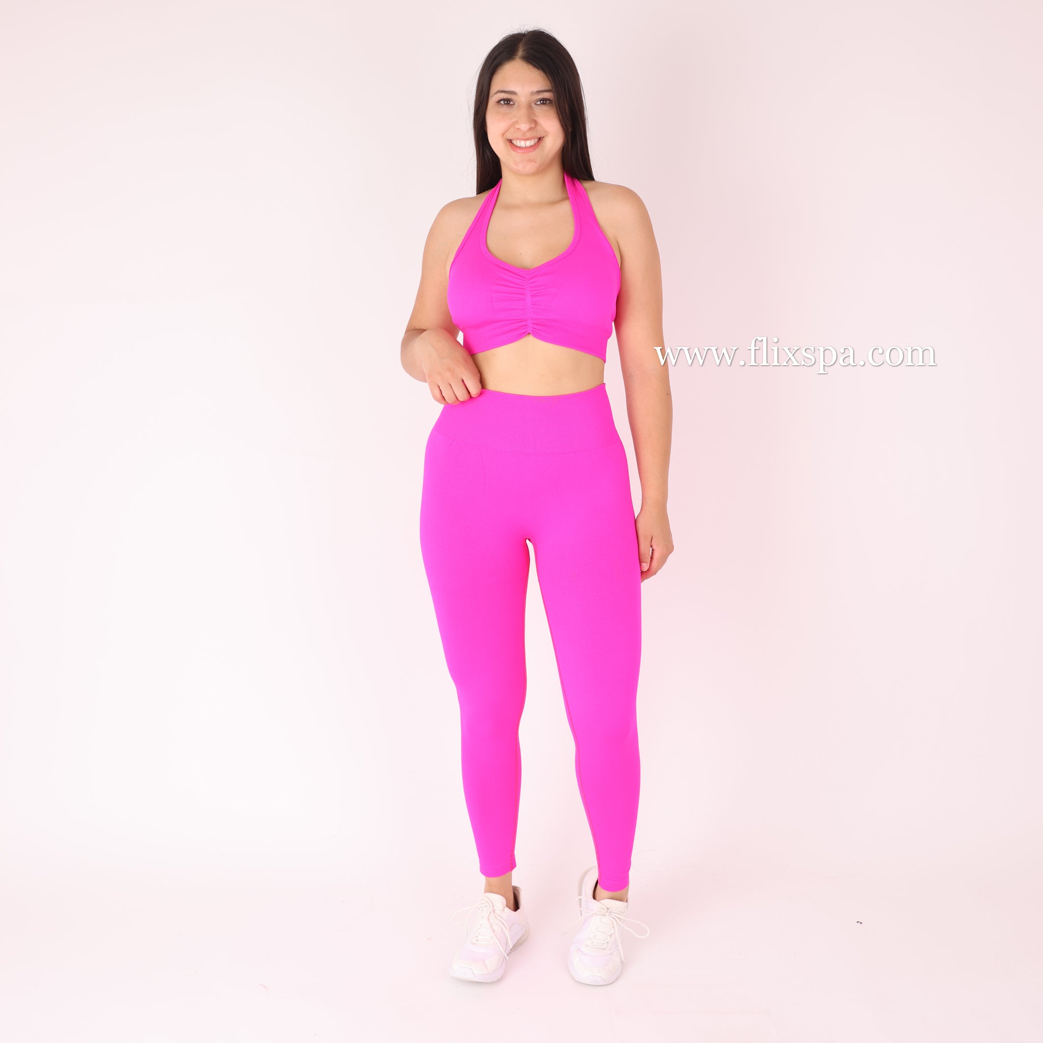 Conjunto Deportivo Calza Push Up con Pretina en V + Top Deportivo – Alta Calidad YJ164