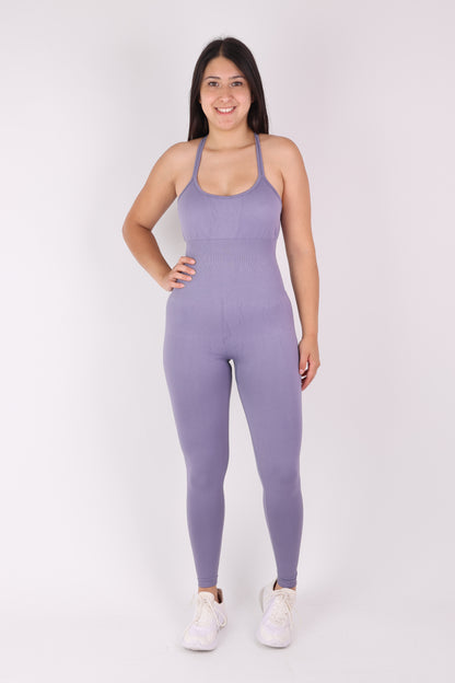 Enterito Calza Larga Push Up - Espalda Tiras Corte en V AN015