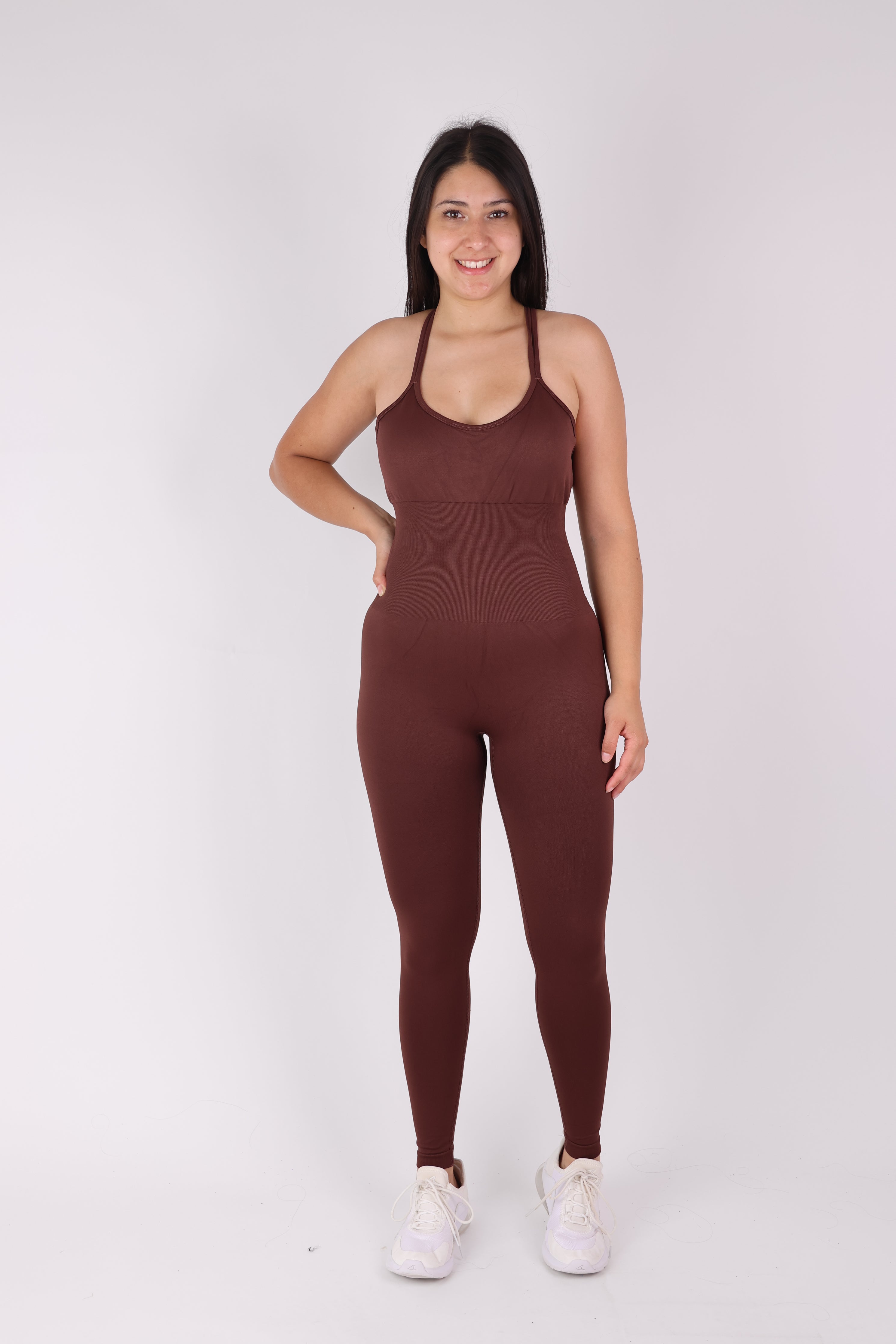 Enterito Calza Larga Push Up - Espalda Tiras Corte en V AN015