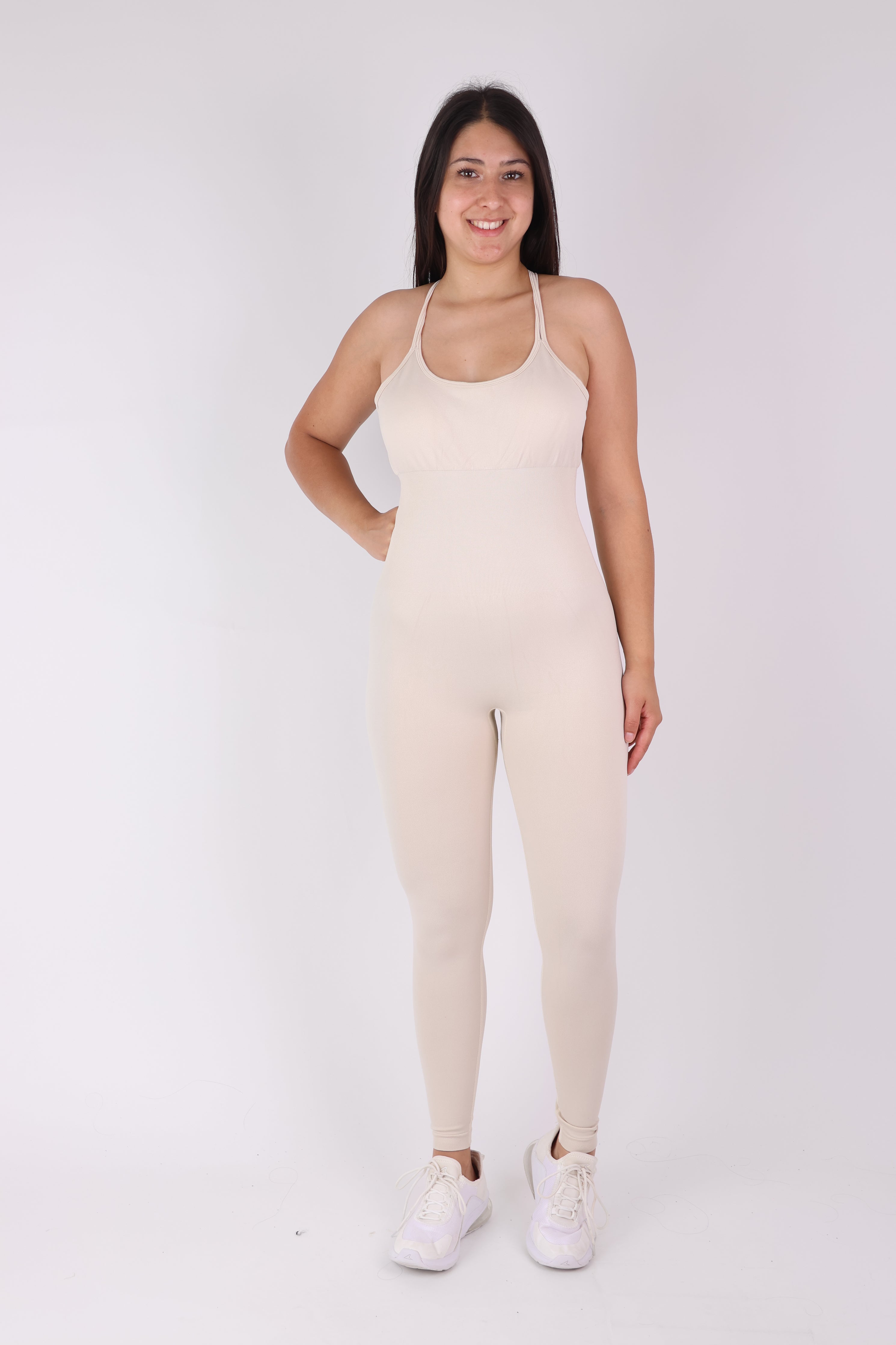Enterito Calza Larga Push Up - Espalda Tiras Corte en V AN015