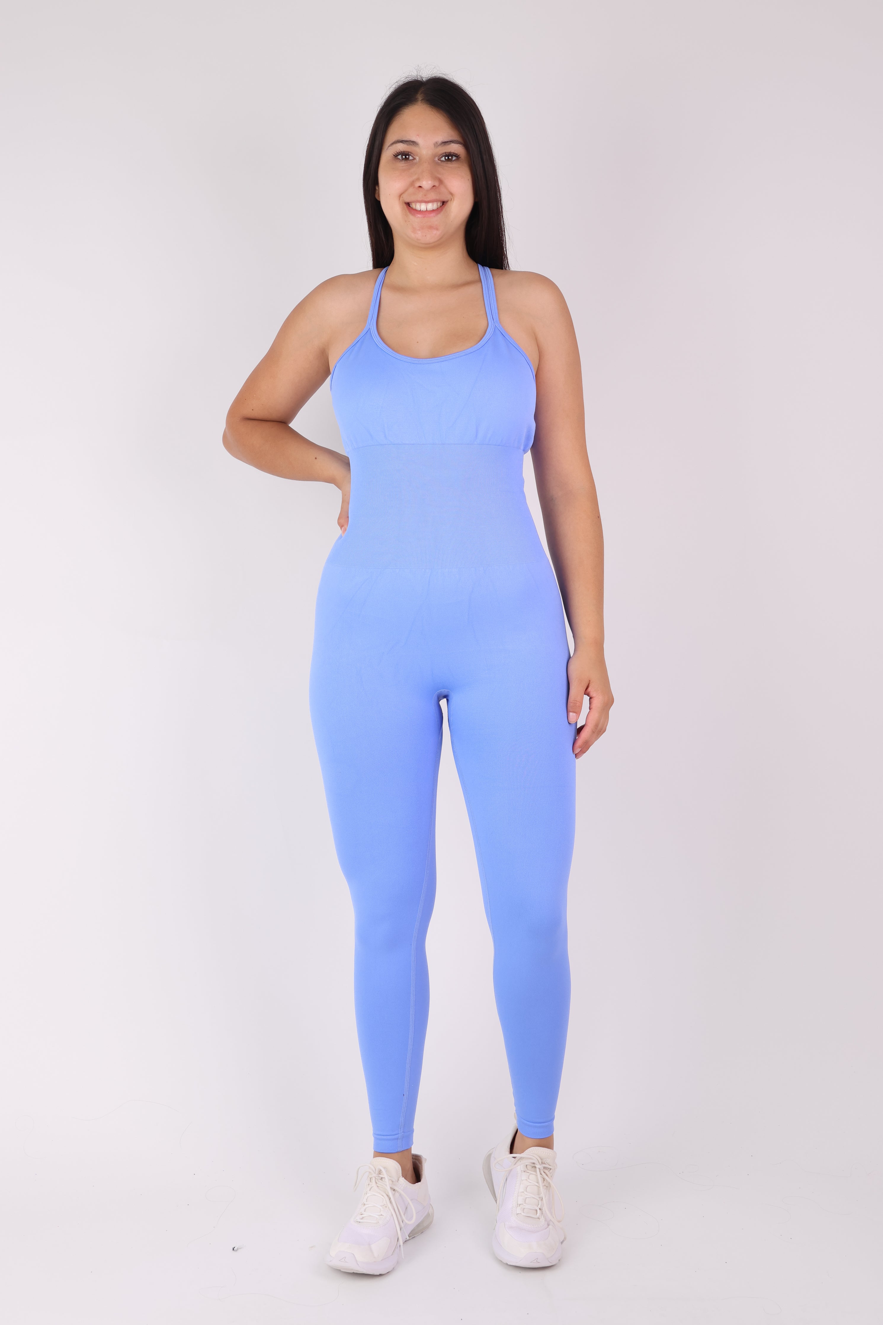 Enterito Calza Larga Push Up - Espalda Tiras Corte en V AN015
