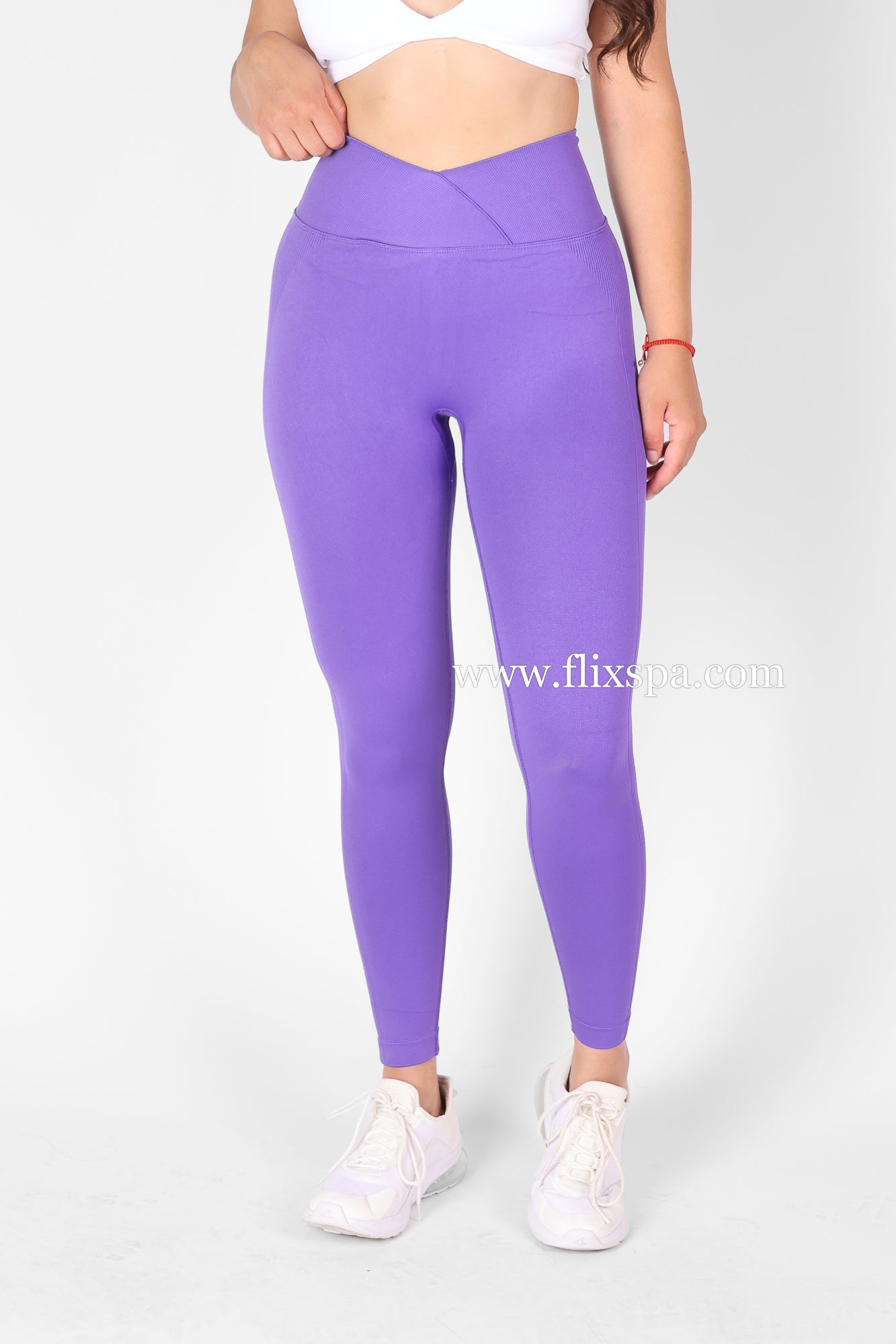 Calza Leggings Deportiva Doble Push Up Pretina Cruzada -hy04