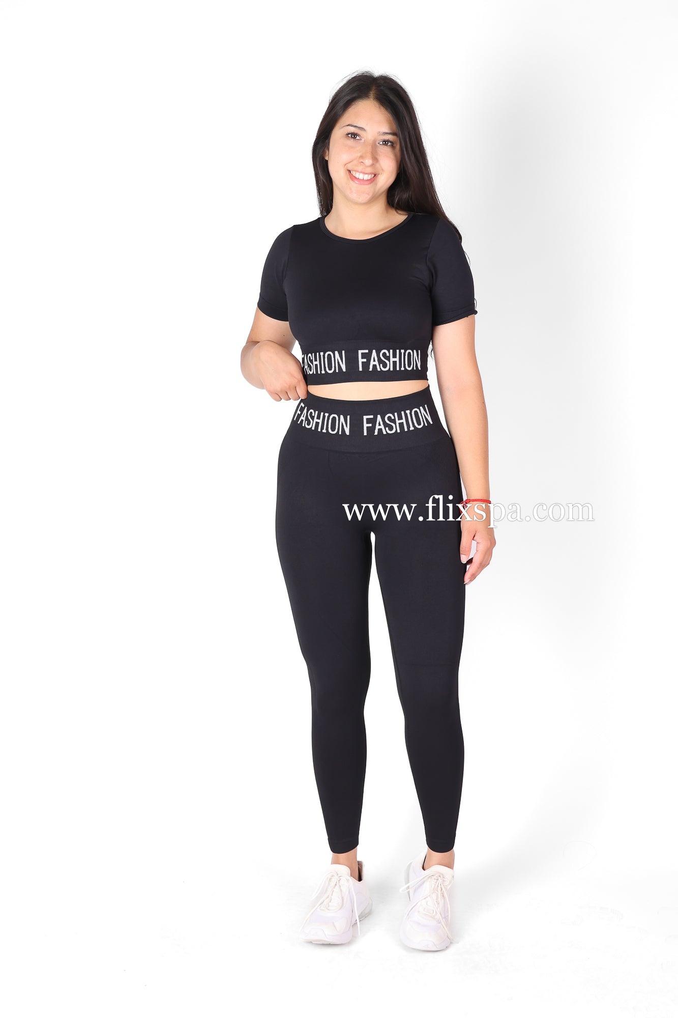 Conjunto Largo gym deportiva Polera y calza doble push up - fashion HY11