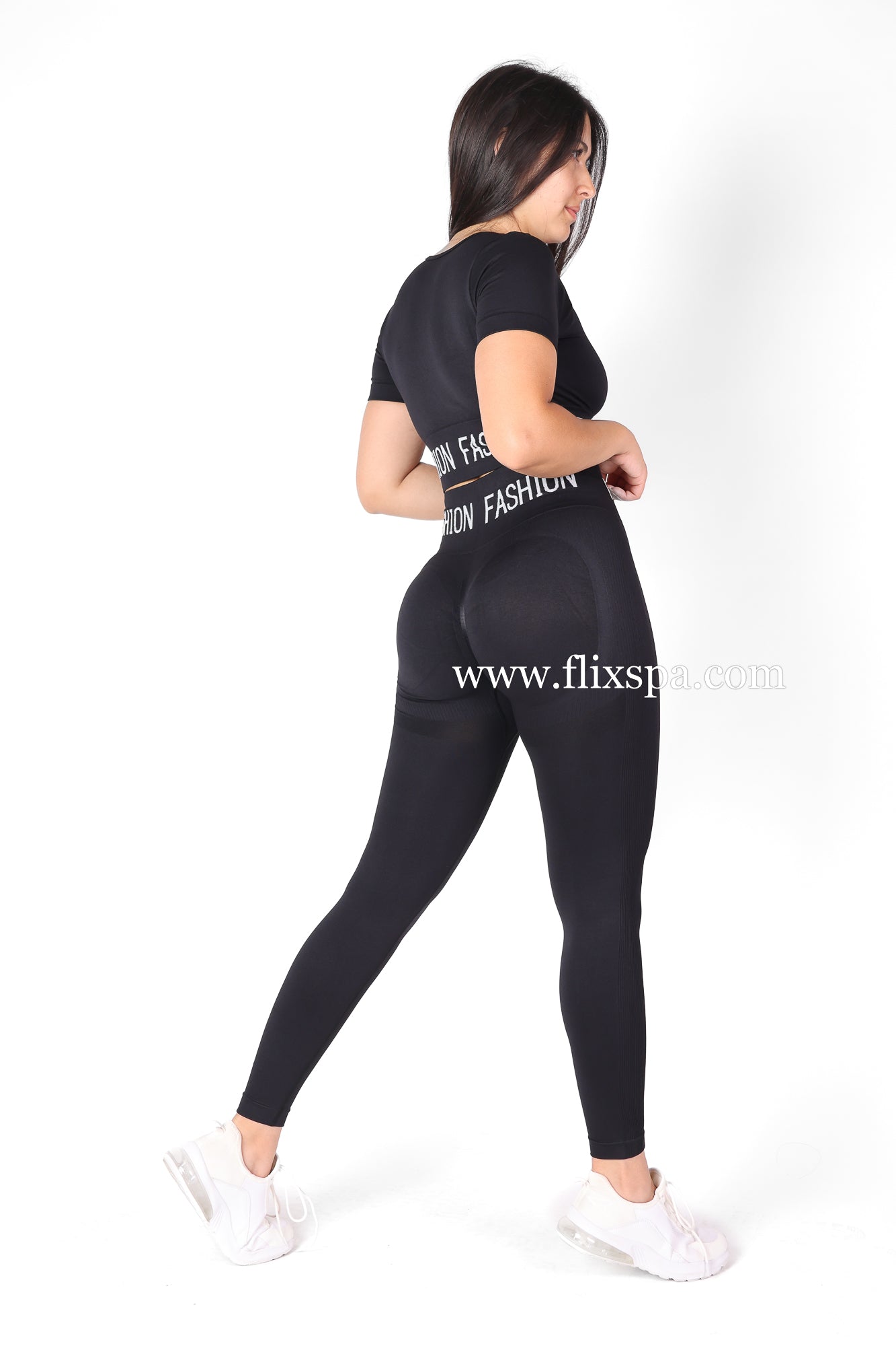 Conjunto Largo gym deportiva Polera y calza doble push up - fashion HY11