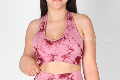 Conjunto Corto Short Levanta Cola y Peto Espalda Descubierta Tie Dye-HY30