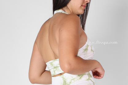 Conjunto Corto Short Levanta Cola y Peto Espalda Descubierta Tie Dye-HY30