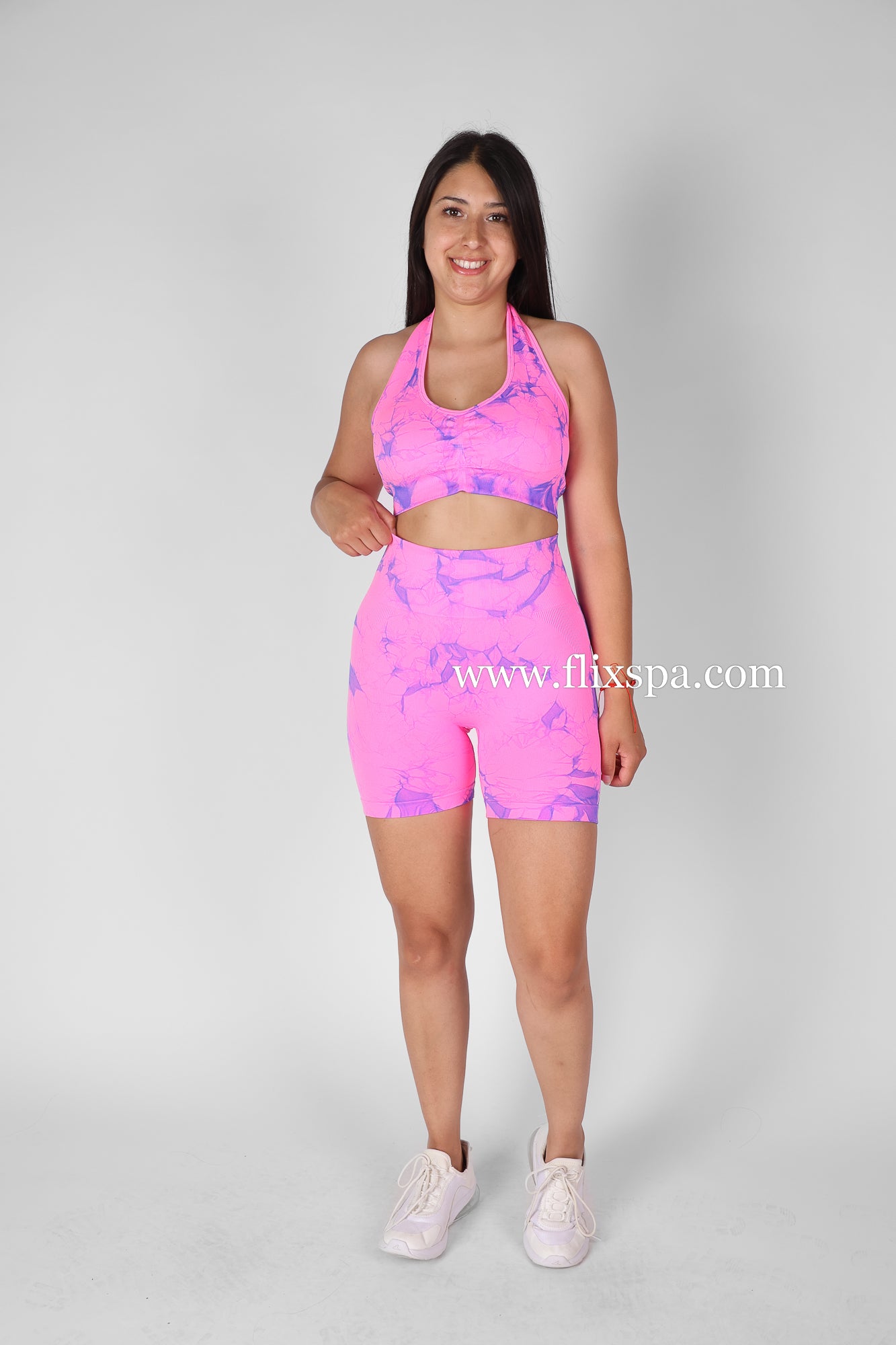 Conjunto Corto Short Levanta Cola y Peto Espalda Descubierta Tie Dye-HY30