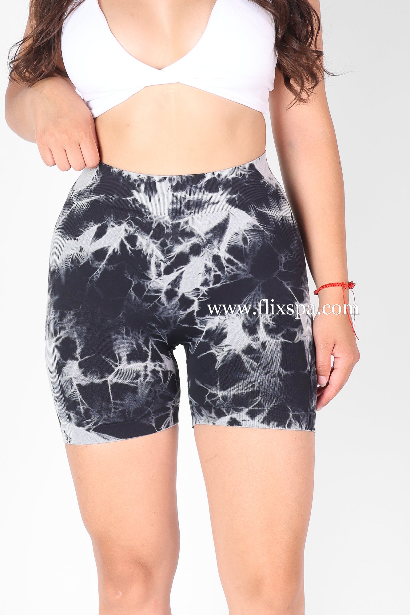 Short Tie Dye Doble Push Up Pretina Alta en V - HY09