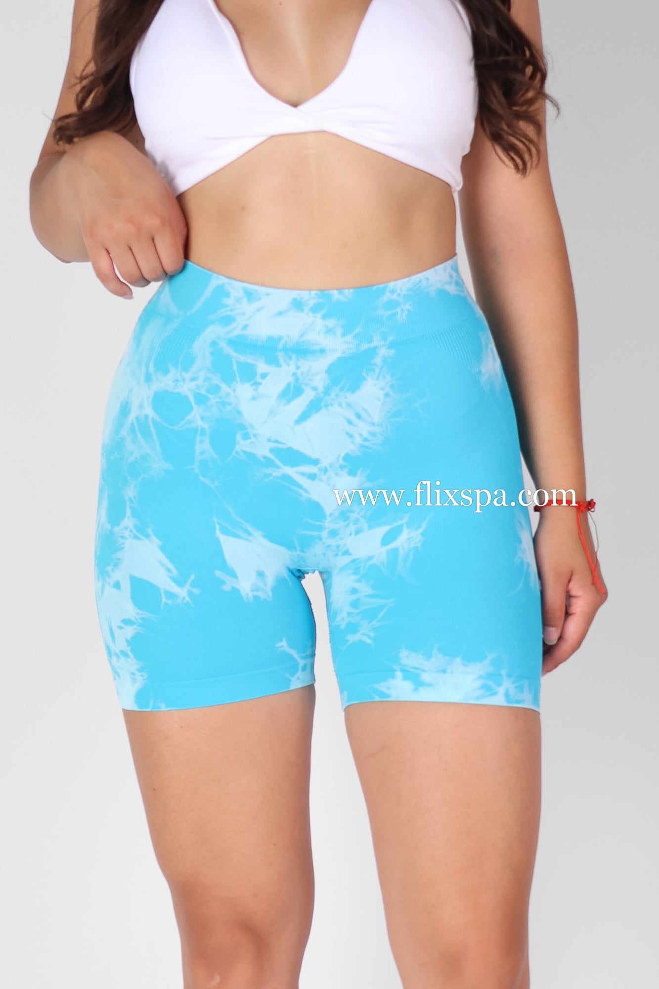 Short Tie Dye Doble Push Up Pretina Alta en V - HY09