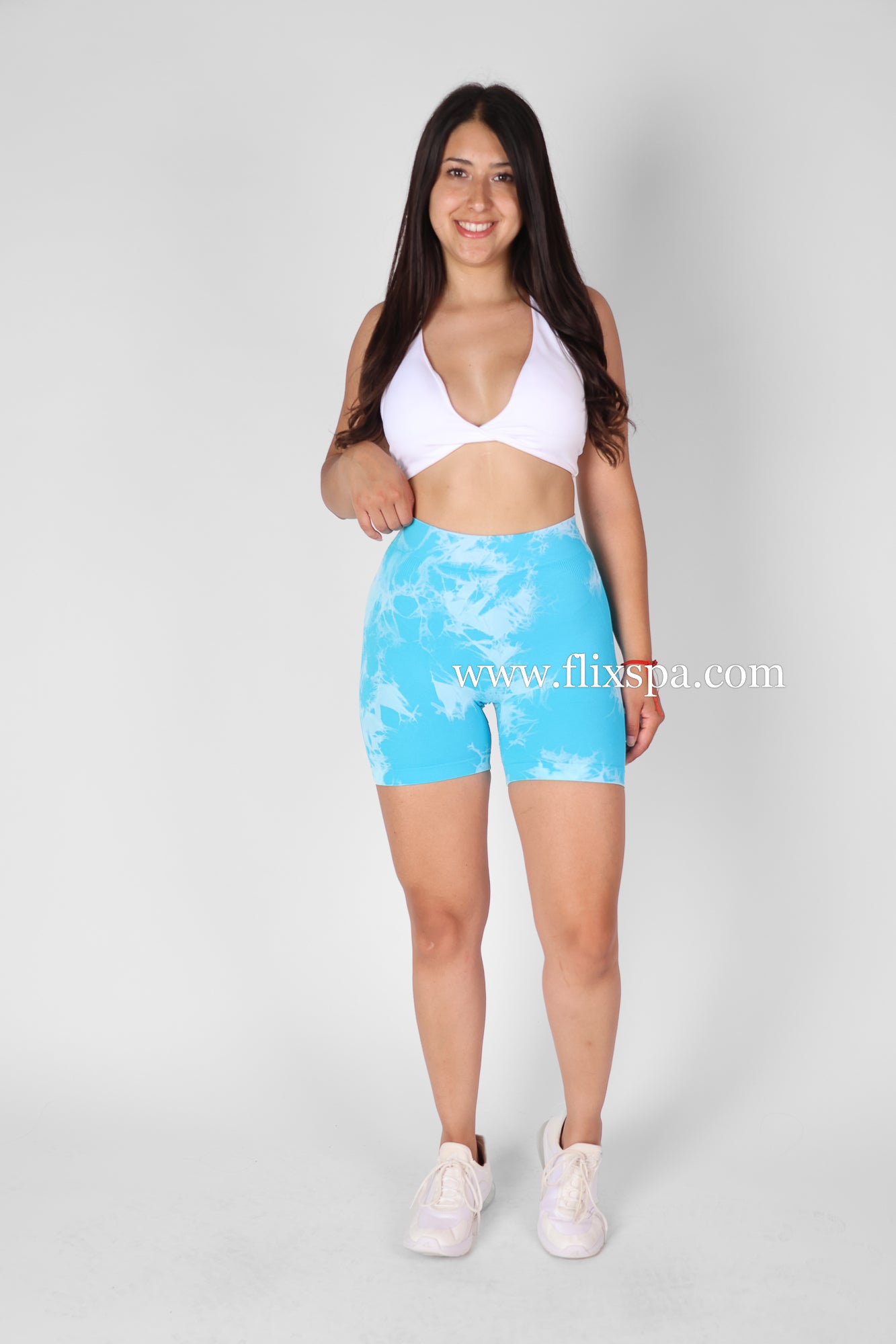 Short Tie Dye Doble Push Up Pretina Alta en V - HY09