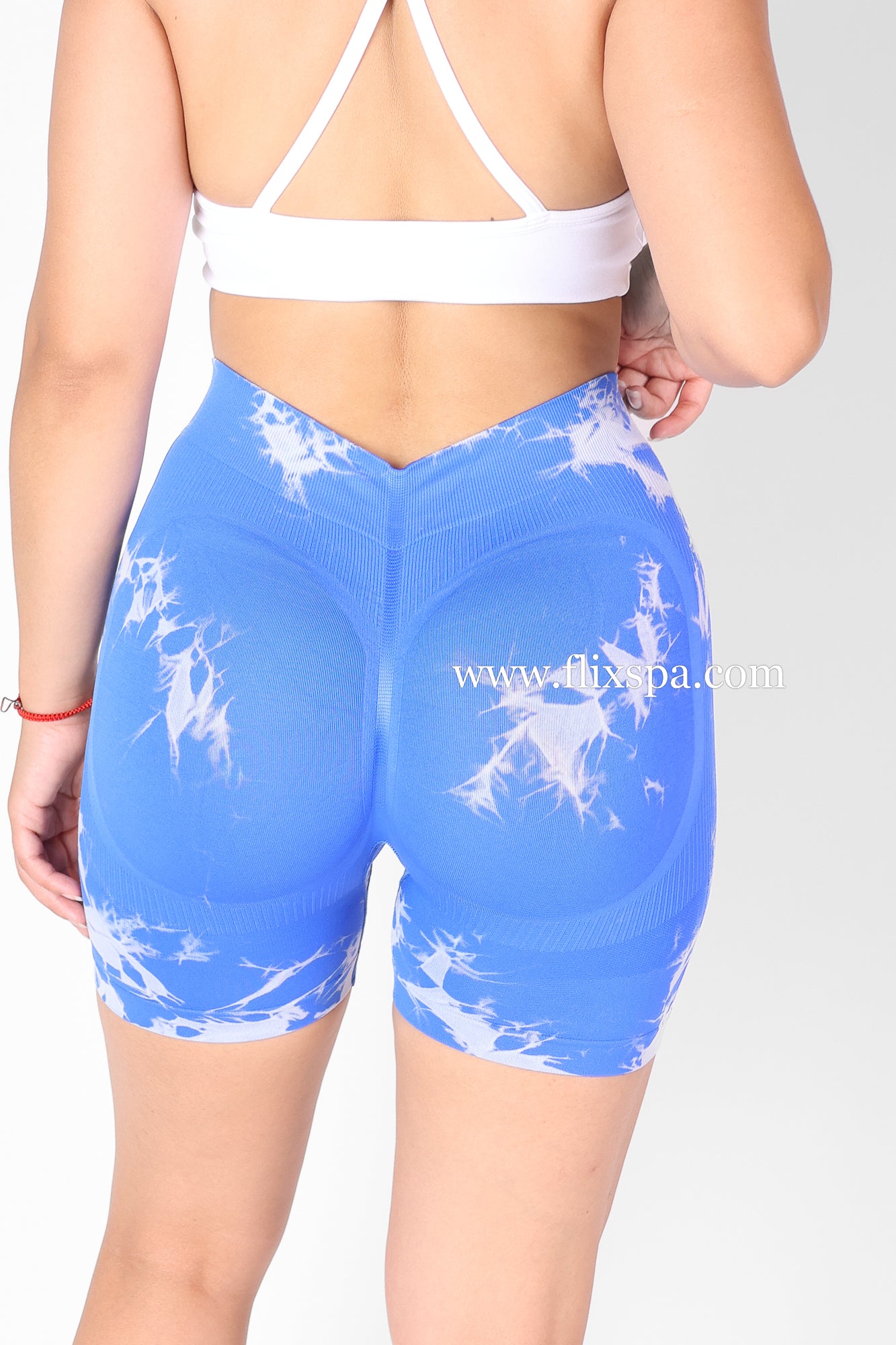 Short Tie Dye Doble Push Up Pretina Alta en V - HY09