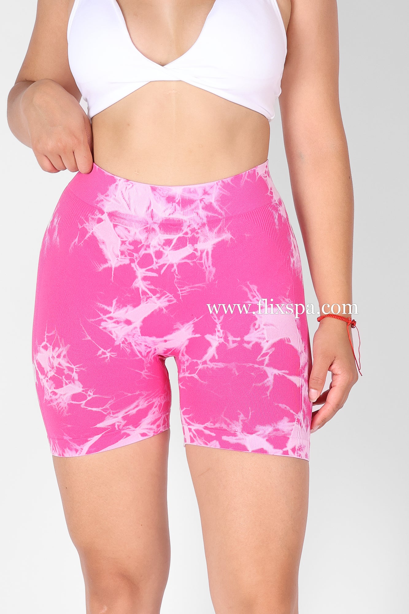 Short Tie Dye Doble Push Up Pretina Alta en V - HY09