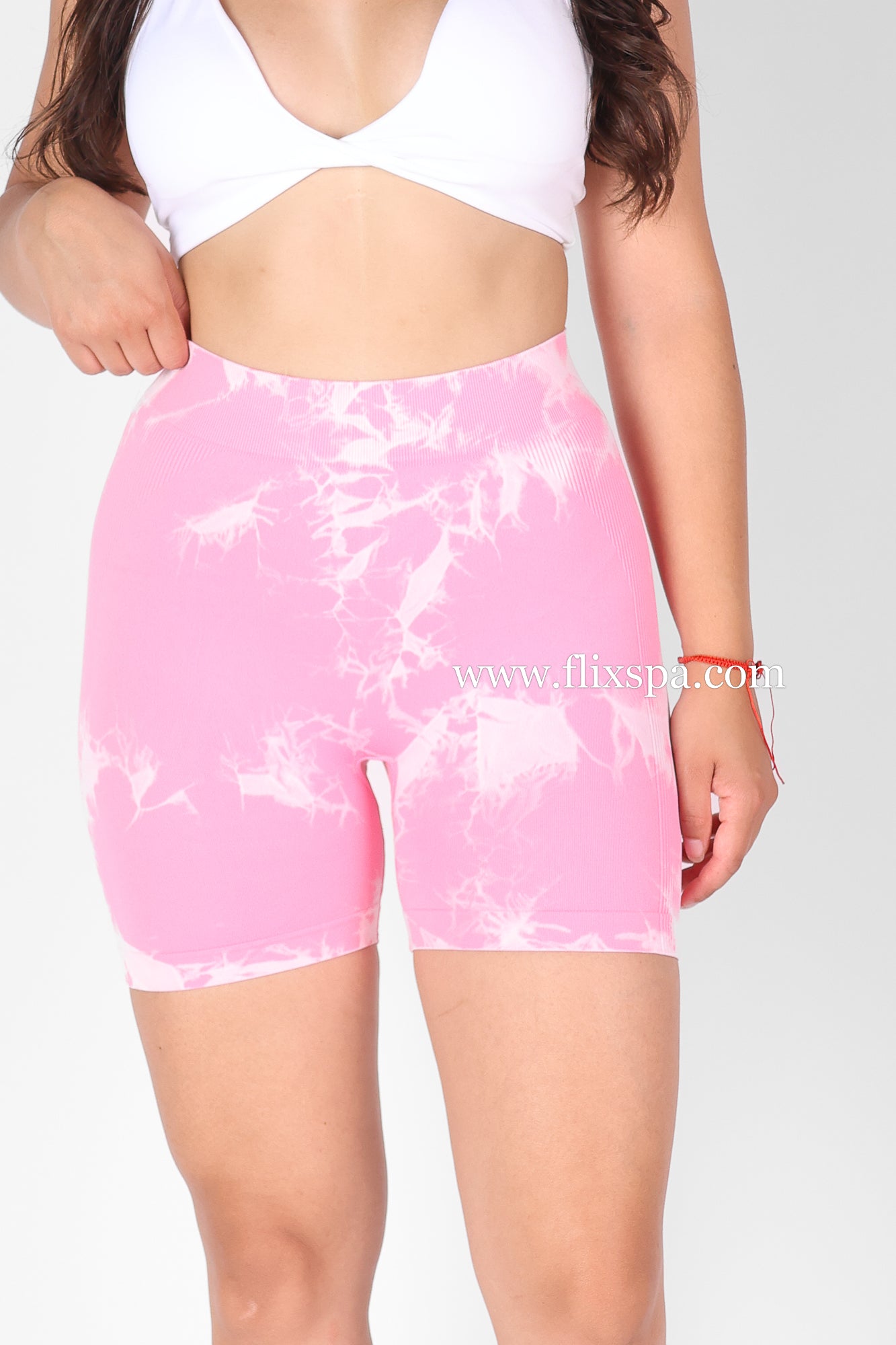 Short Tie Dye Doble Push Up Pretina Alta en V - HY09