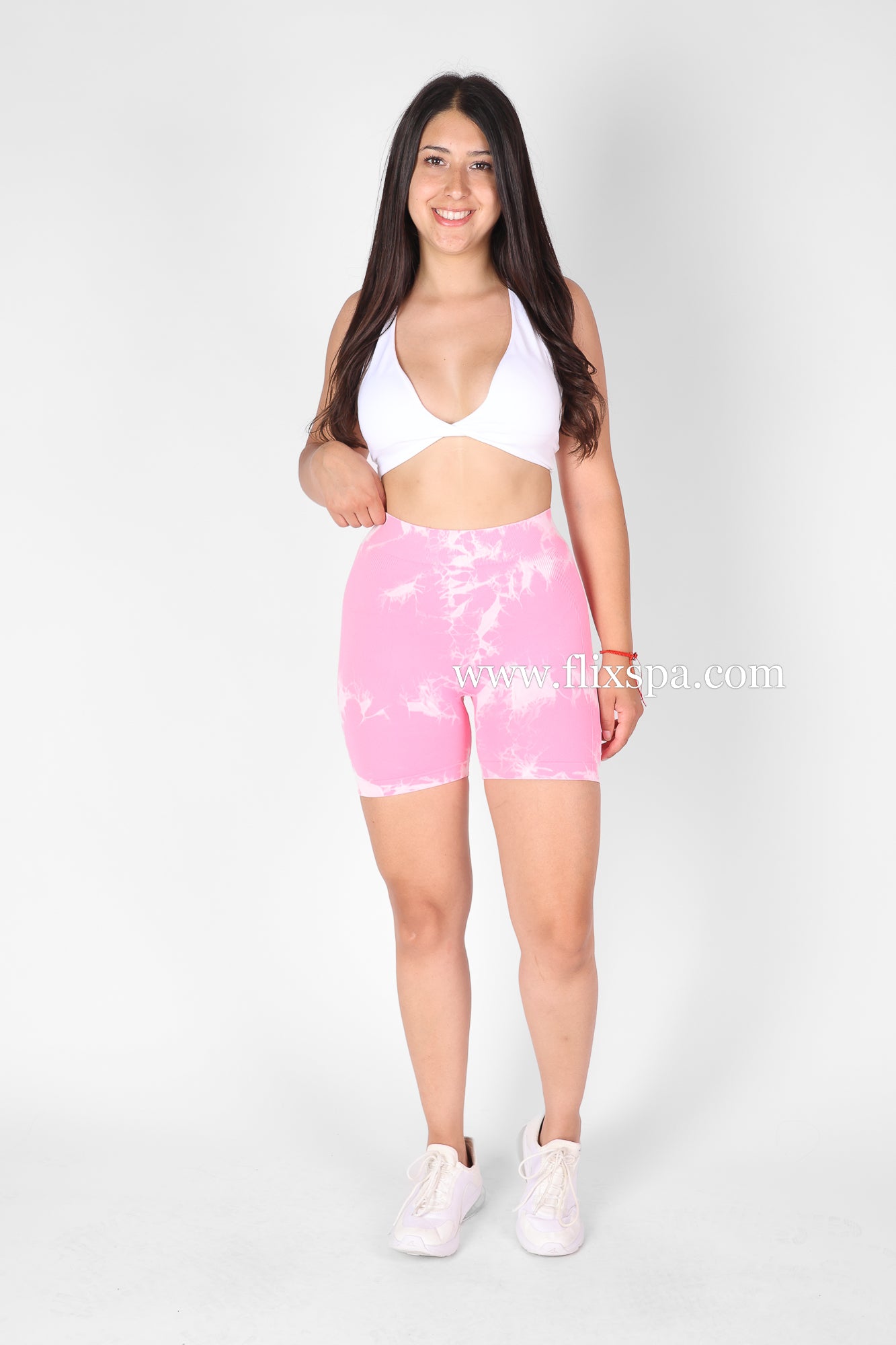 Short Tie Dye Doble Push Up Pretina Alta en V - HY09