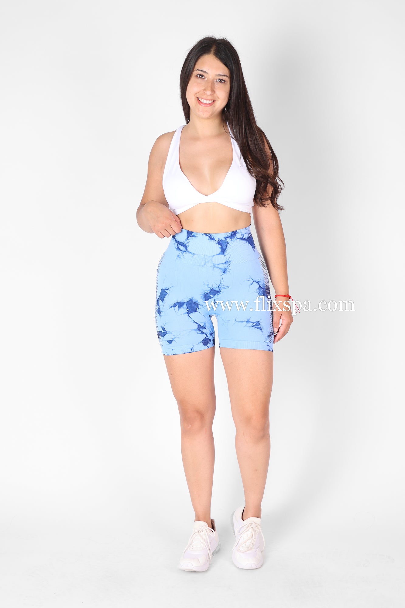 Short Deportivo Levanta cola Doble push up tie dye malla lateral - HY19