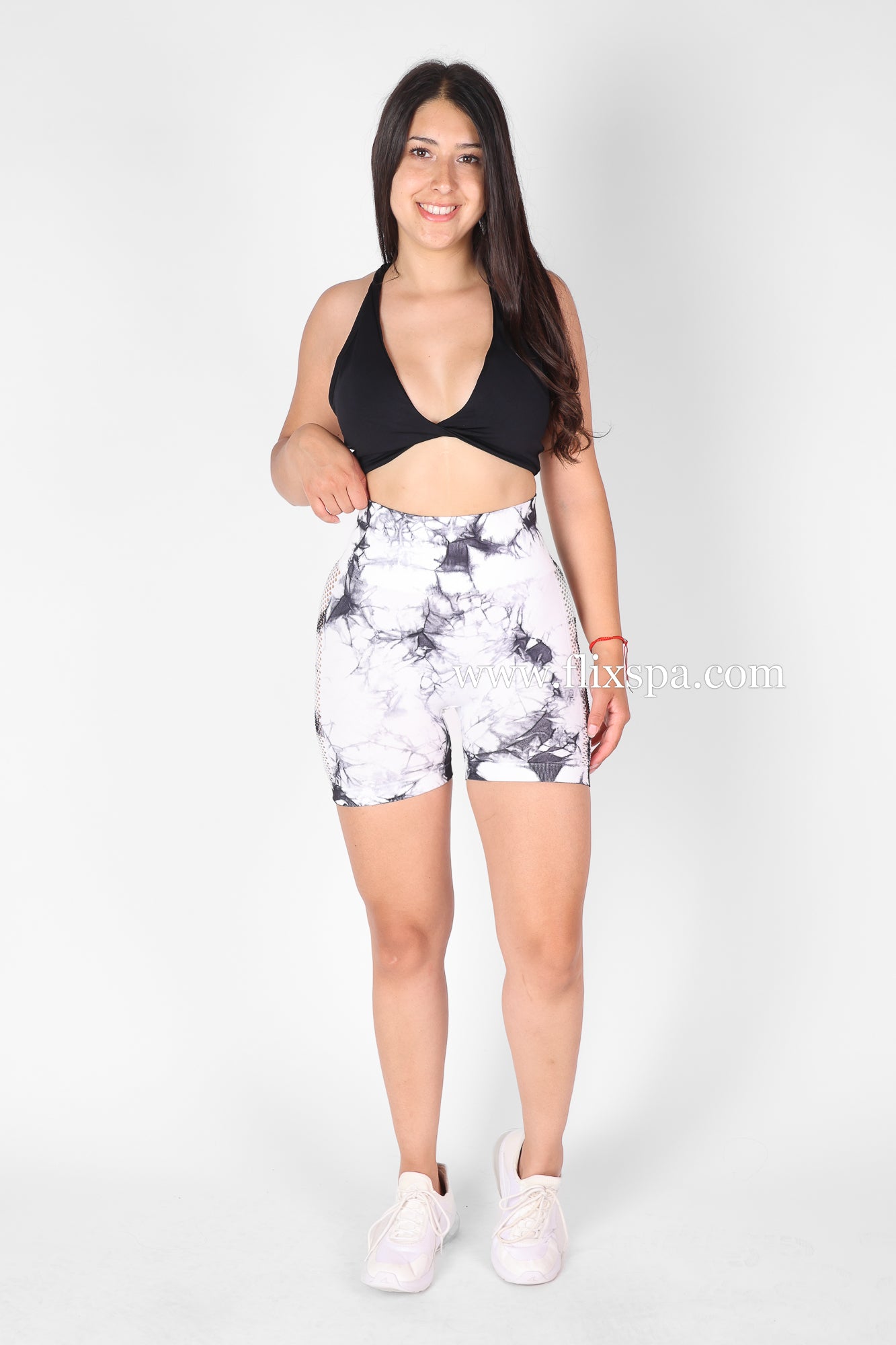 Short Deportivo Levanta cola Doble push up tie dye malla lateral - HY19