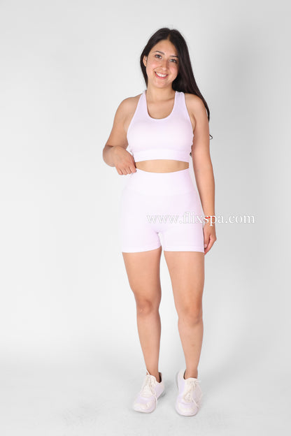 Conjunto Deportivo Gym - Short Push Up y Top con Detalle - Levanta Cola - 88455