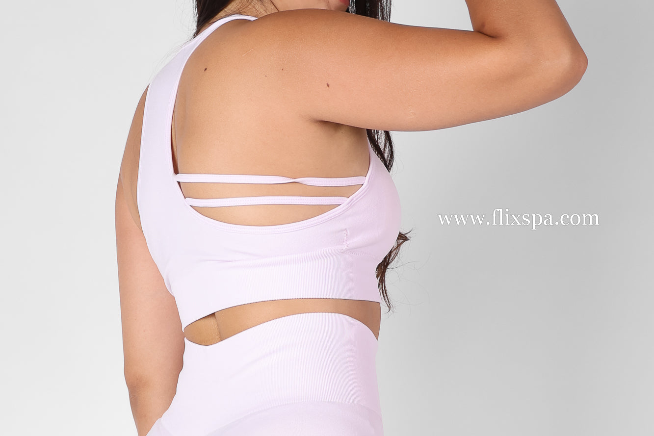 Conjunto Deportivo Gym - Short Push Up y Top con Detalle - Levanta Cola - 88455