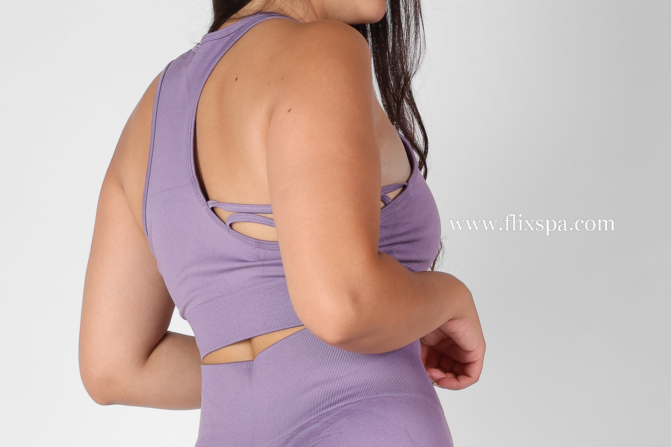 Conjunto Deportivo Gym - Short Push Up y Top con Detalle - Levanta Cola - 88455