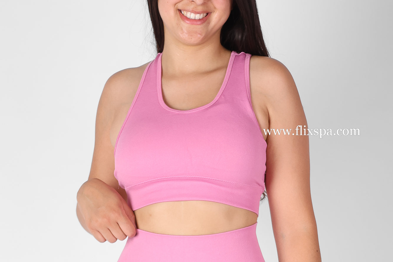 Conjunto Deportivo Gym - Short Push Up y Top con Detalle - Levanta Cola - 88455