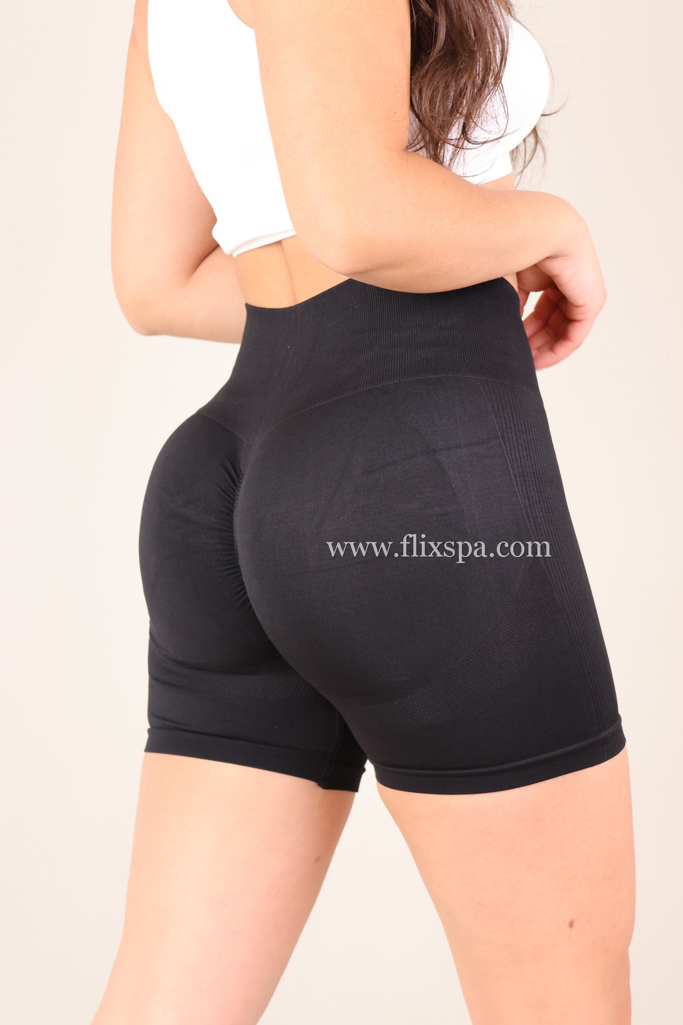 Short push up color liso jaspeado - alta calidad YJ132