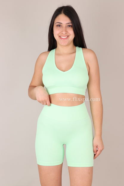 Conjunto Deportivo Peto y Short tiro alto - YY202