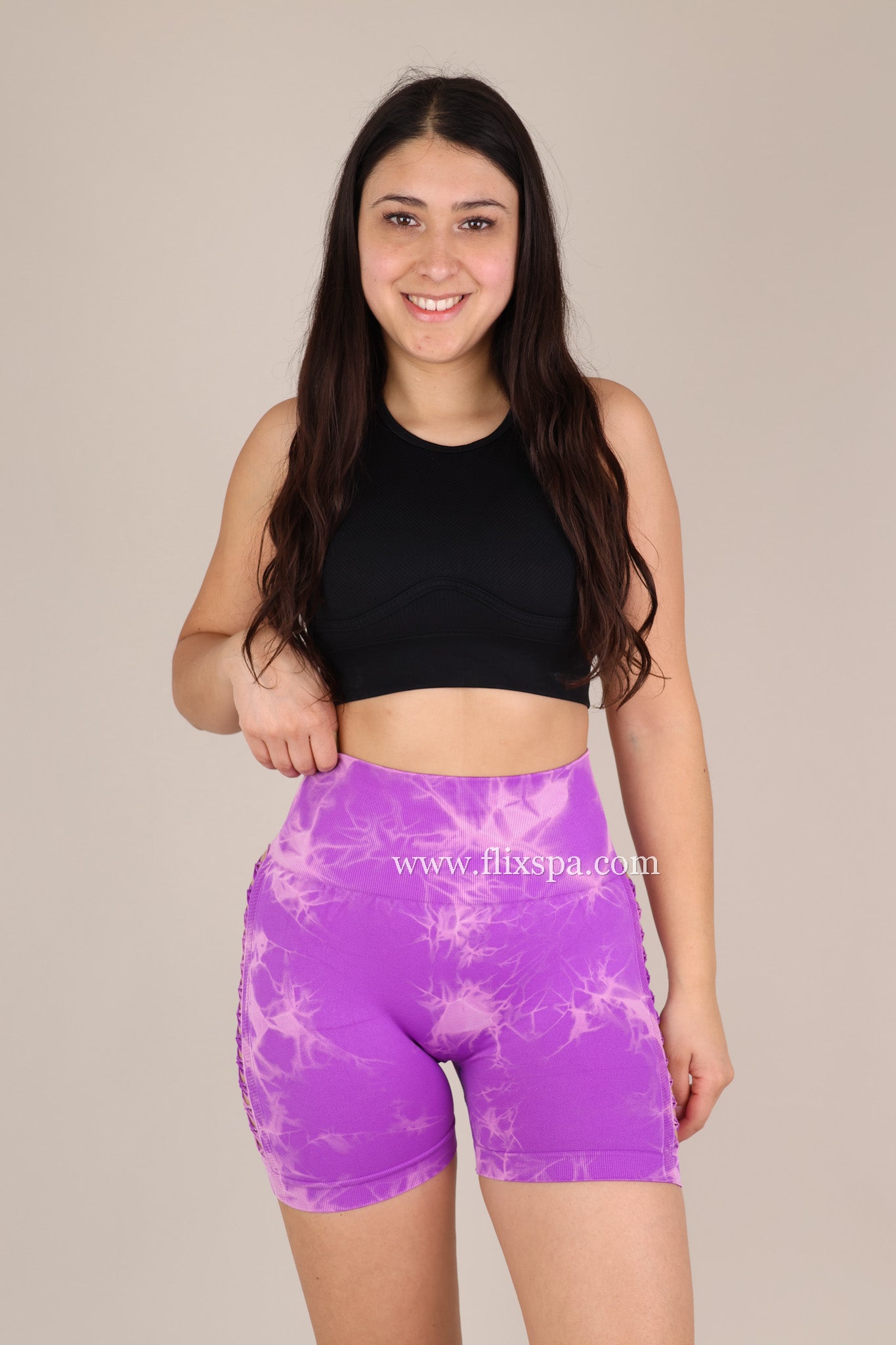 Short Tie Dye Abertura lateral Alta Calidad - YJ149