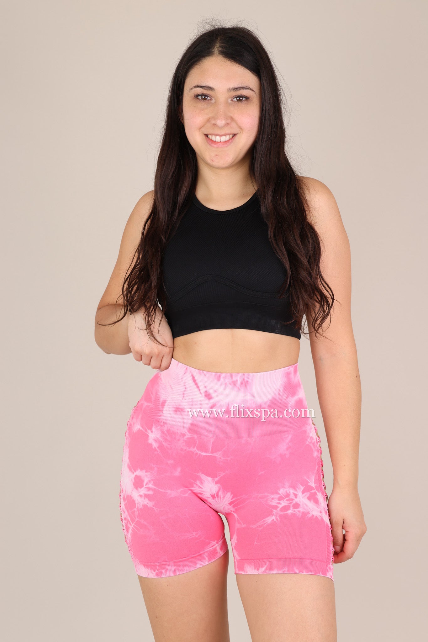 Short Tie Dye Abertura lateral Alta Calidad - YJ149