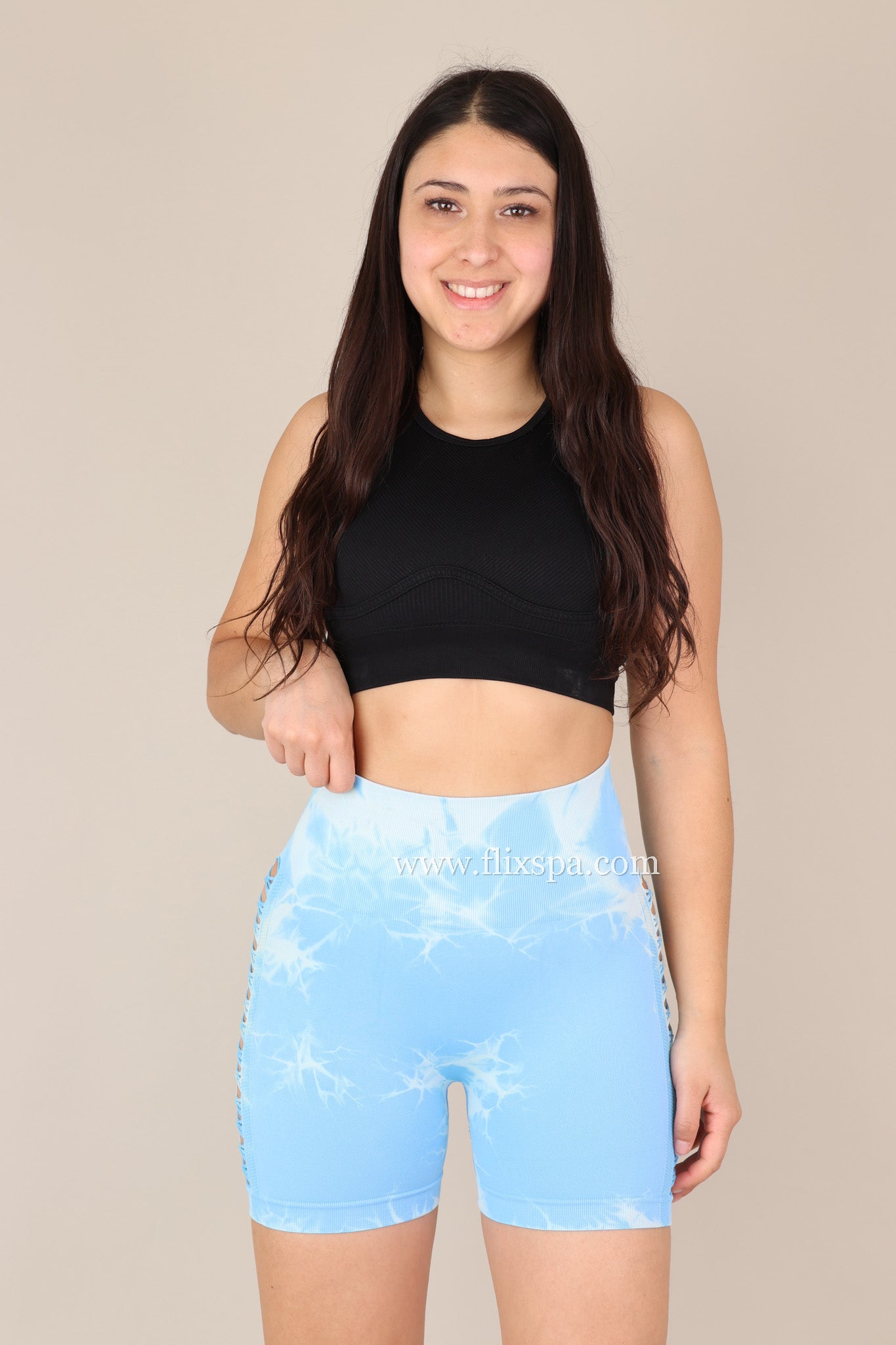 Short Tie Dye Abertura lateral Alta Calidad - YJ149