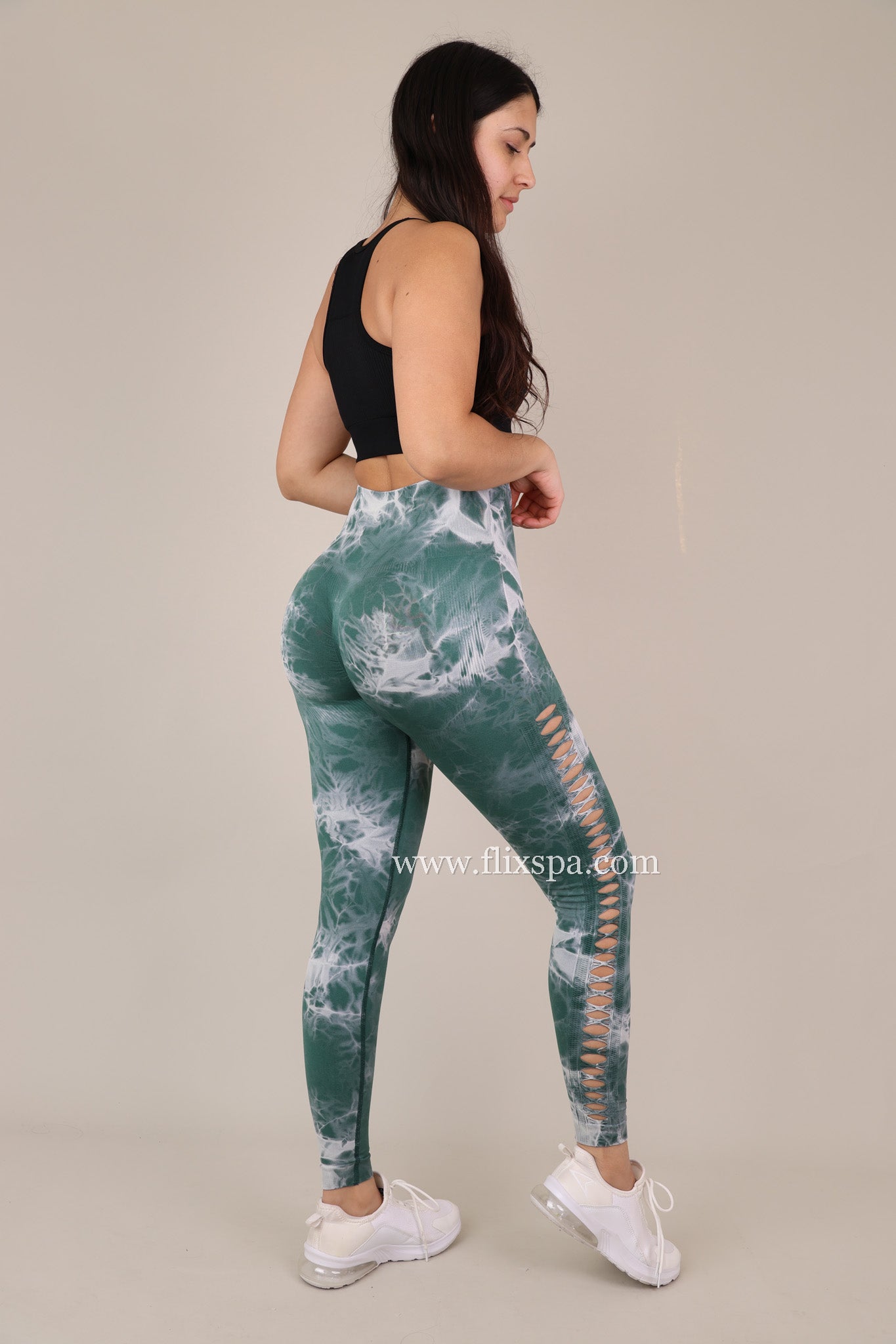 Calza Tie dye Push Up con Abertura lateral Alta calidad -  YJ148