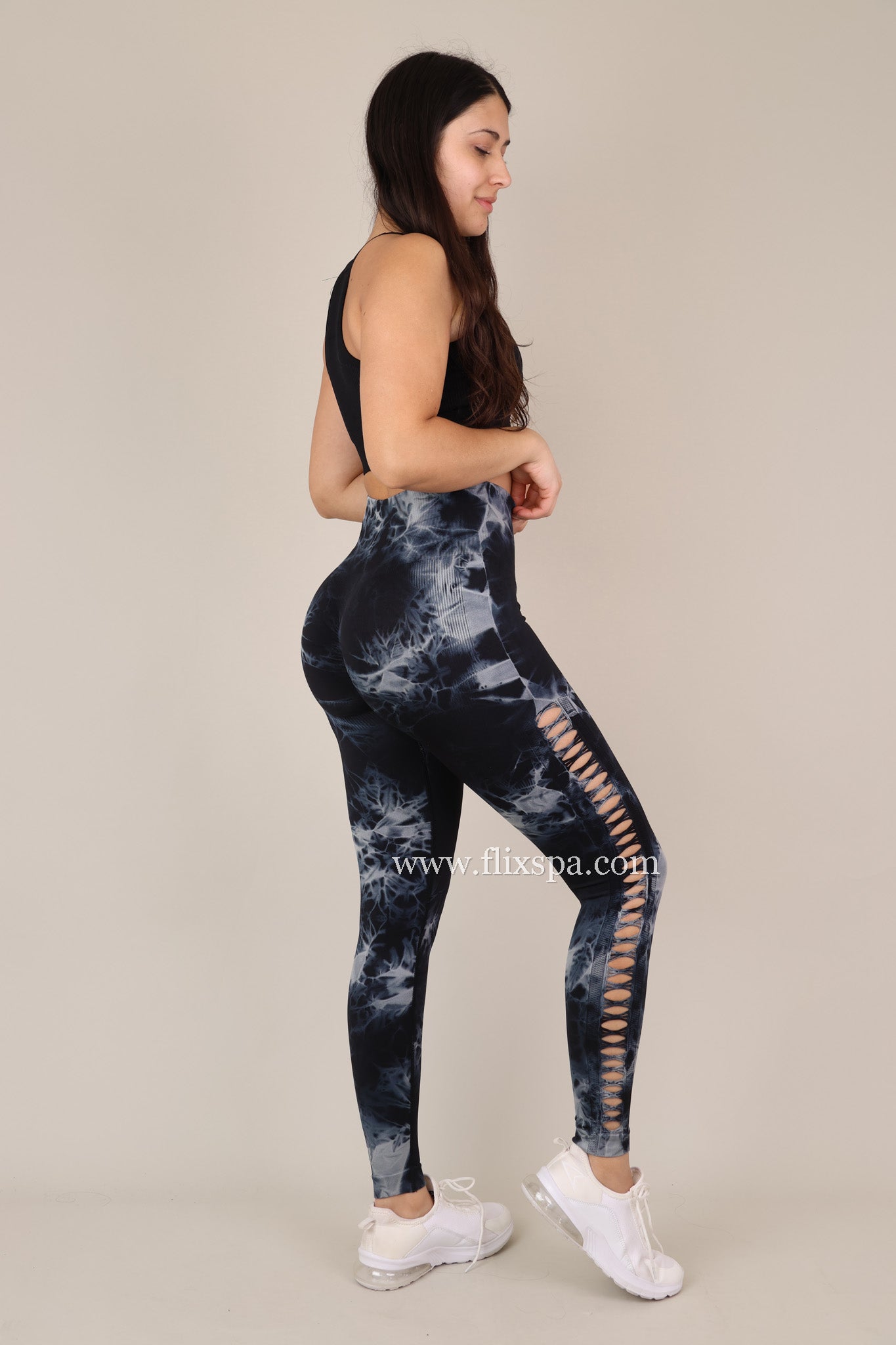 Calza Tie dye Push Up con Abertura lateral Alta calidad -  YJ148