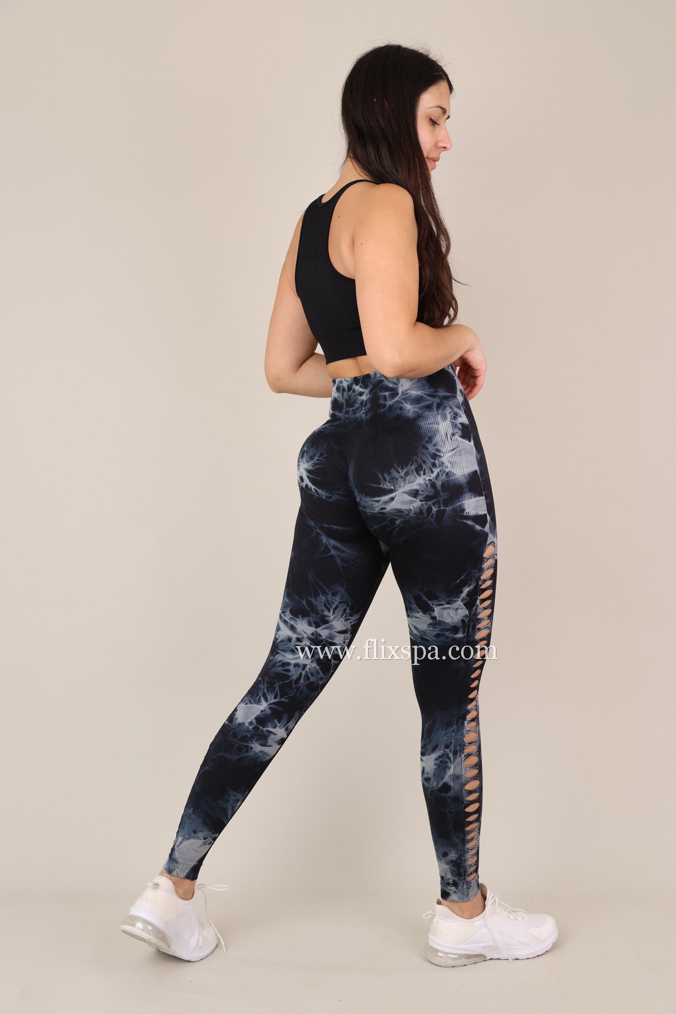 Calza Tie dye Push Up con Abertura lateral Alta calidad -  YJ148