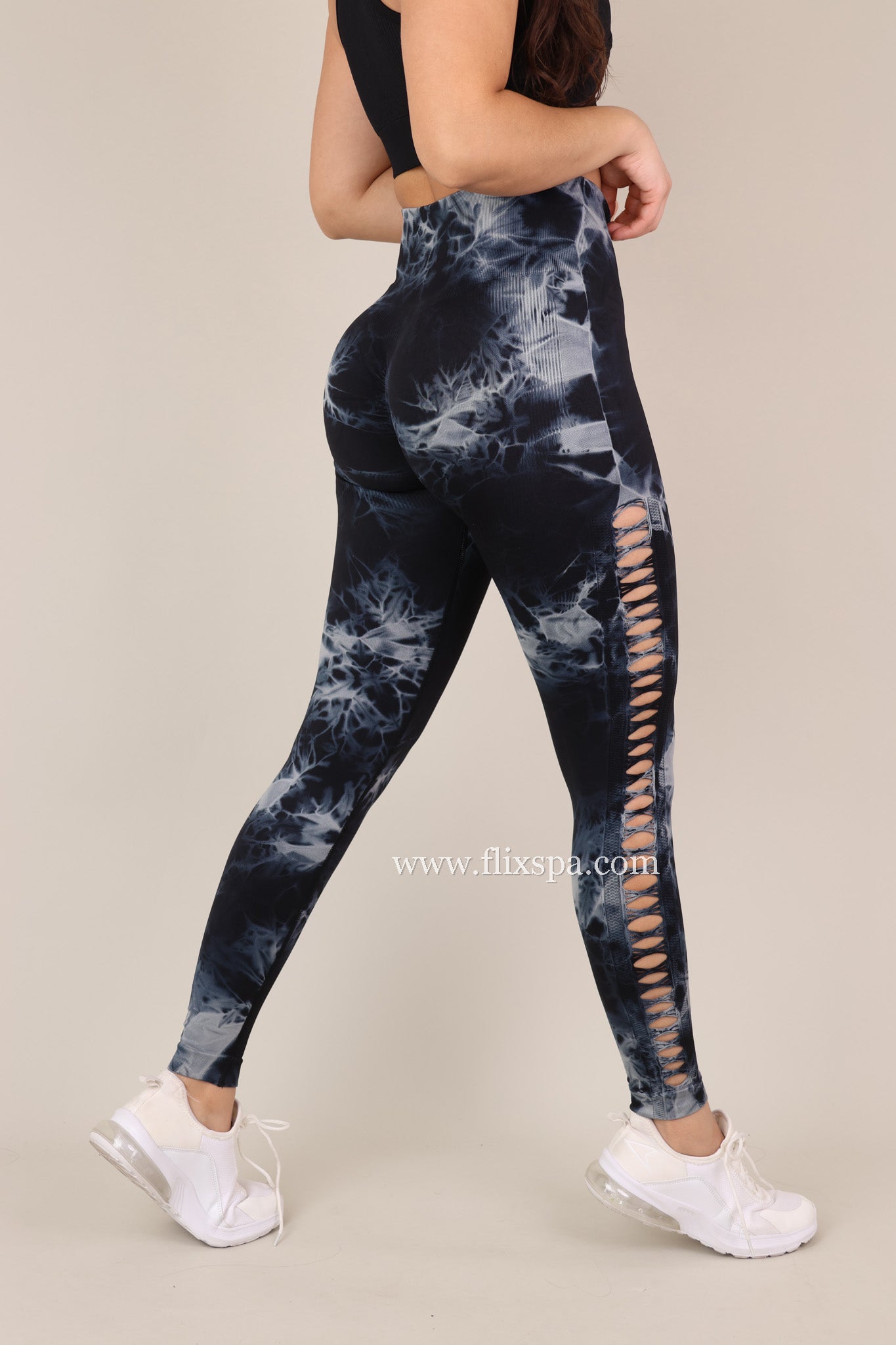 Calza Tie dye Push Up con Abertura lateral Alta calidad -  YJ148