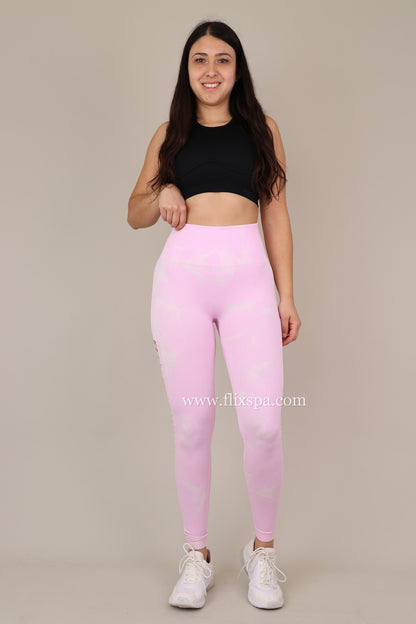Calza Tie dye Push Up con Abertura lateral Alta calidad -  YJ148