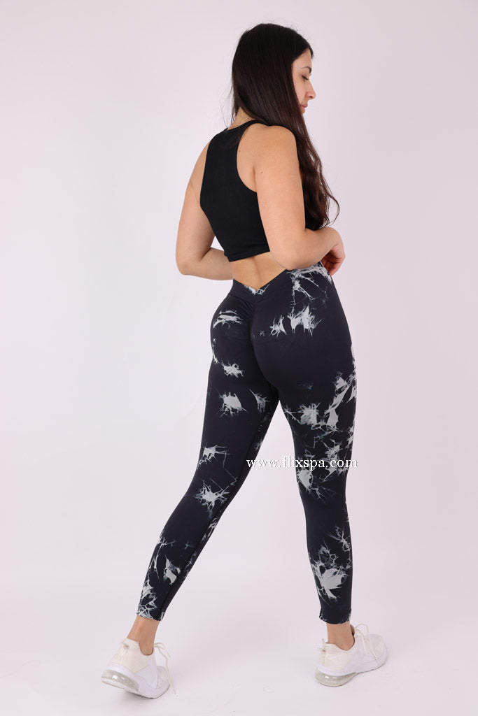 Calza Push up Pretina en V Tie dye - HY212 Alta Calidad