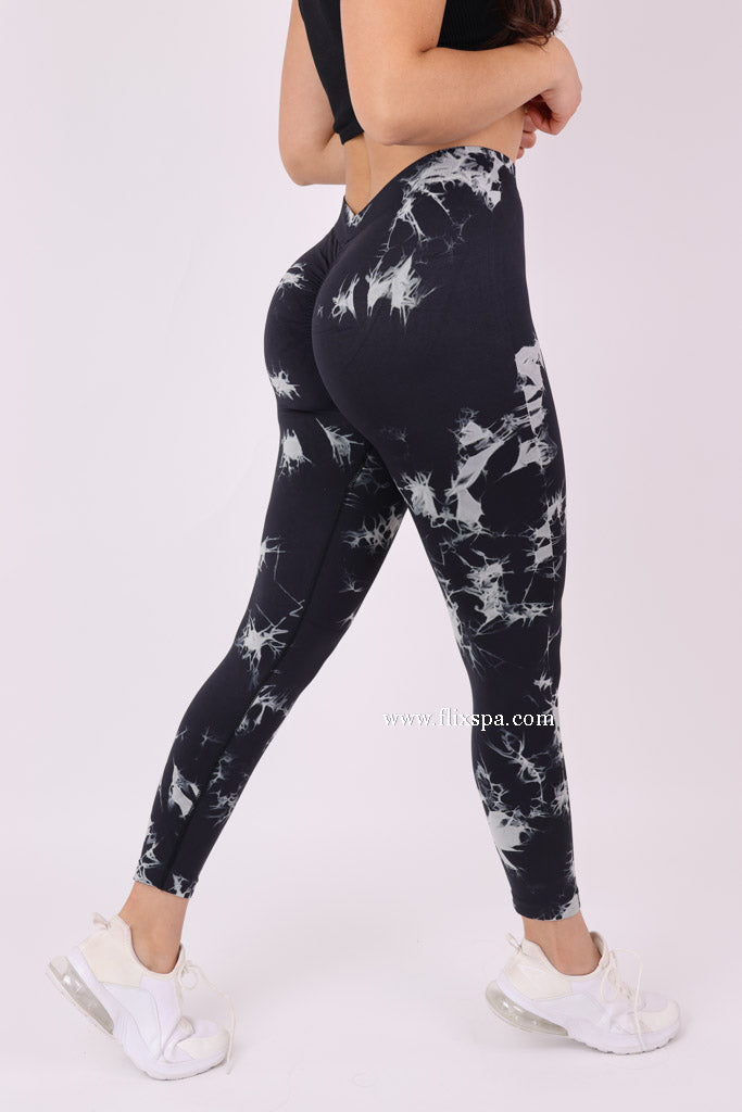 Calza Push up Pretina en V Tie dye - HY212 Alta Calidad