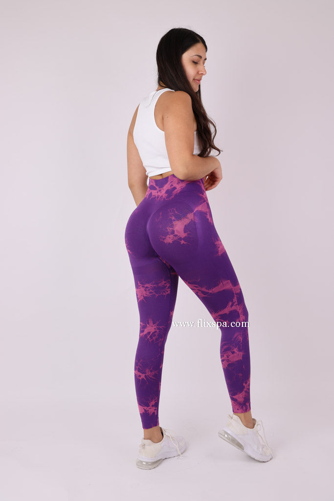 Calza Tie dye Doble push up - HY03 Alta Calidad