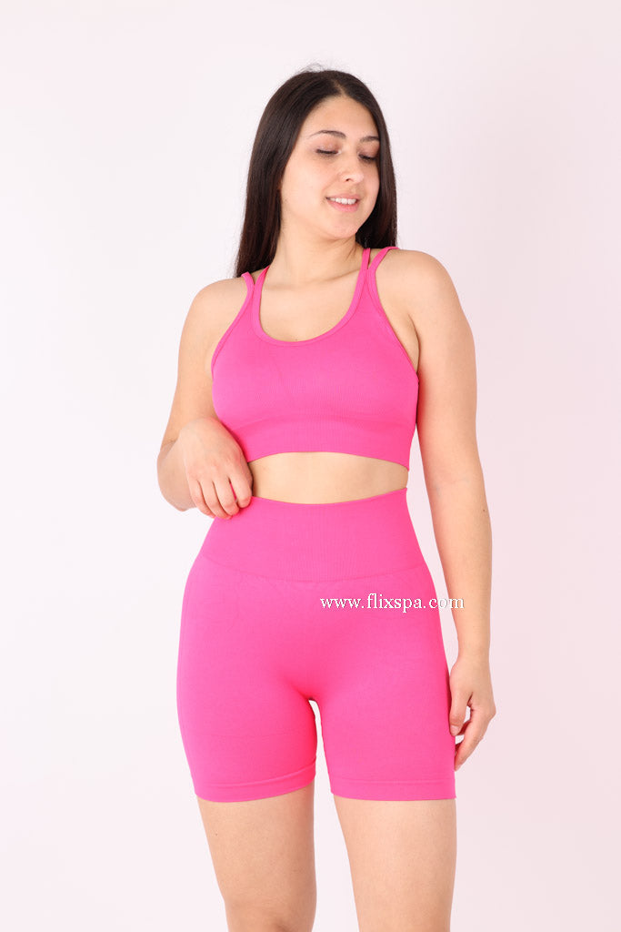 Conjunto Peto Tirantes Cruzados y Short Push up - YJ139