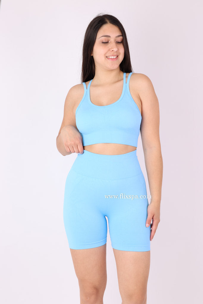 Conjunto Peto Tirantes Cruzados y Short Push up - YJ139