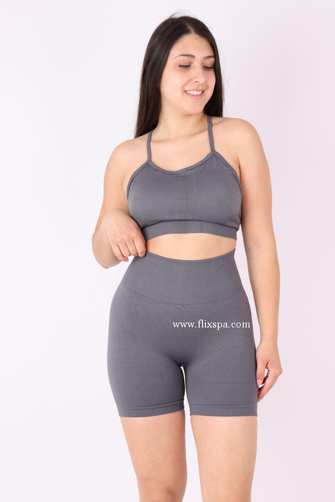 Conjunto Peto Cruzado y Short Push Up - YJ141 Alta Calidad