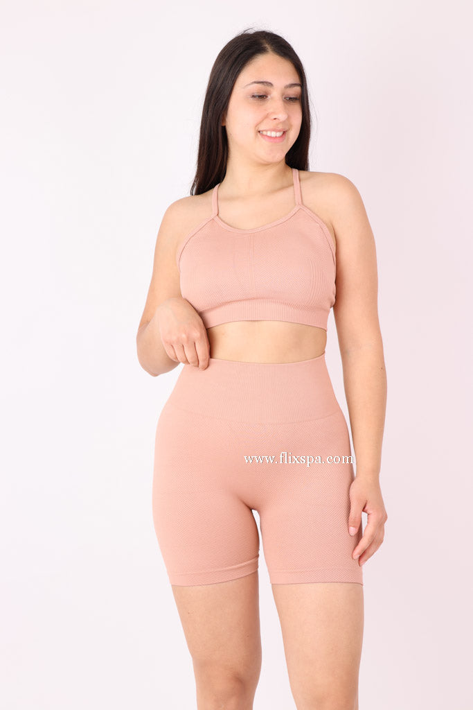 Conjunto Peto Cruzado y Short Push Up - YJ141 Alta Calidad