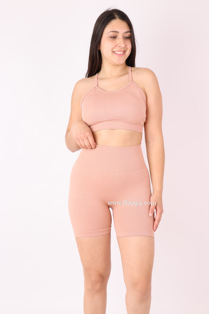 Conjunto Peto Cruzado y Short Push Up - YJ141 Alta Calidad