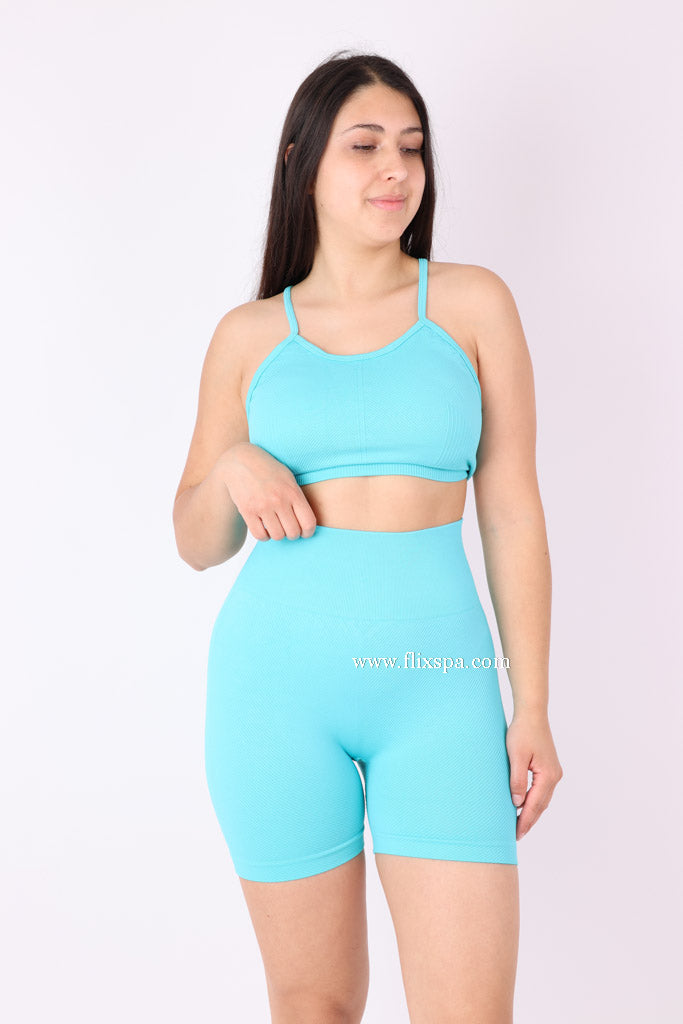 Conjunto Peto Cruzado y Short Push Up - YJ141 Alta Calidad