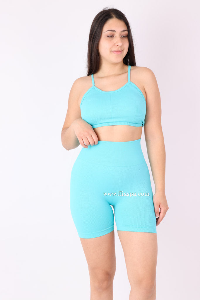 Conjunto Peto Cruzado y Short Push Up - YJ141 Alta Calidad