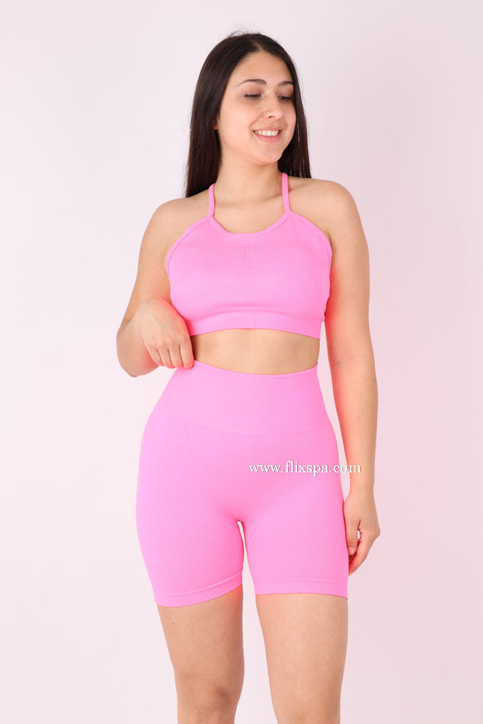 Conjunto Peto Cruzado y Short Push Up - YJ141 Alta Calidad