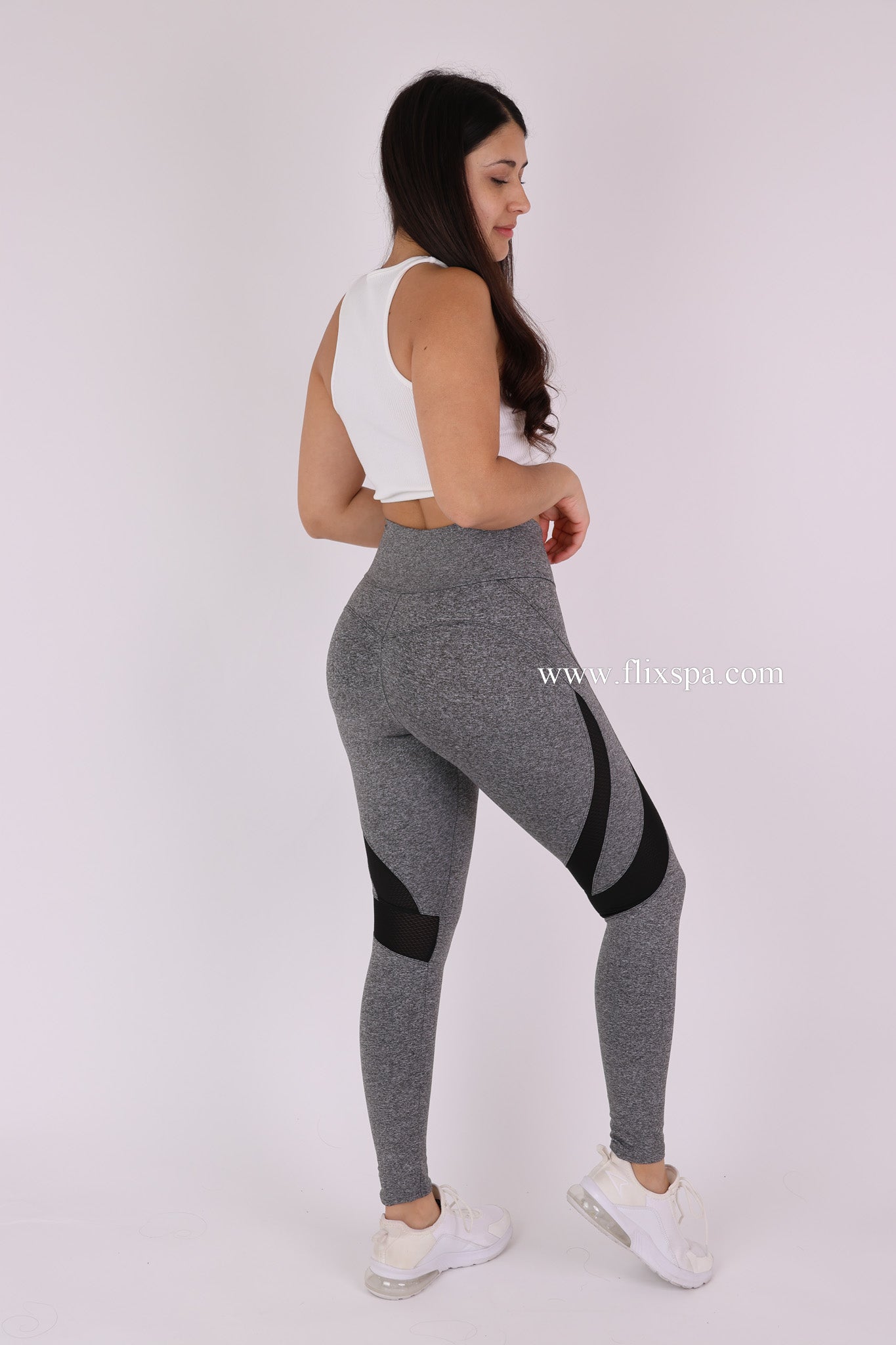 Calza Deportiva Mujer con Malla Lateral Transpirable